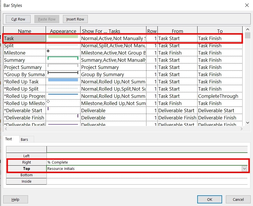 Format detail tasks text