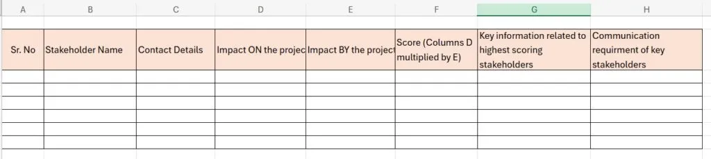 Stakeholder Register